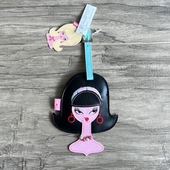 NWT FLUFF Luggage Tag in Vegan Leather - Picture 2 of 4